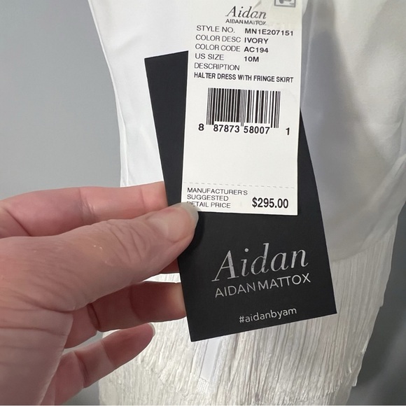 AIDAN BY AIDAN MATTOX
Women's Fringe Halter Dress - Picture 9 of 9